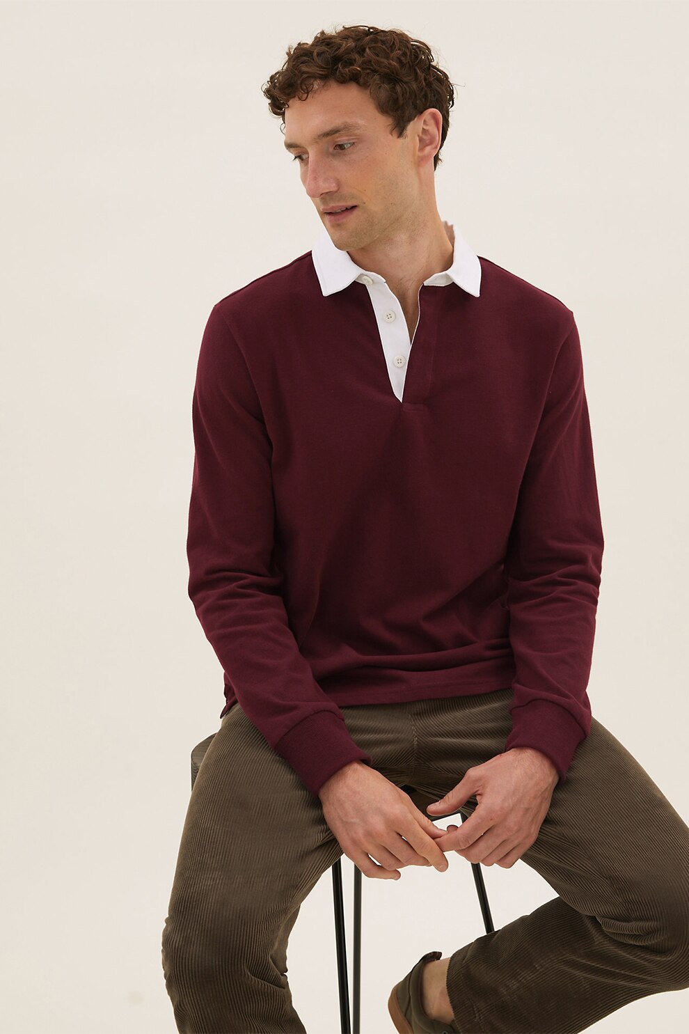 Marks & Spencer, Bluza polo regular fit, Violet pruna