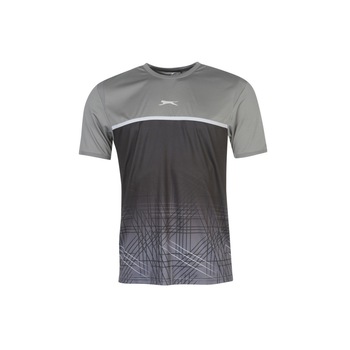 Tricou sport barbati Slazenger Graphic, Gri, M Tricou sport barbati Slazenger Graphic, Gri, M