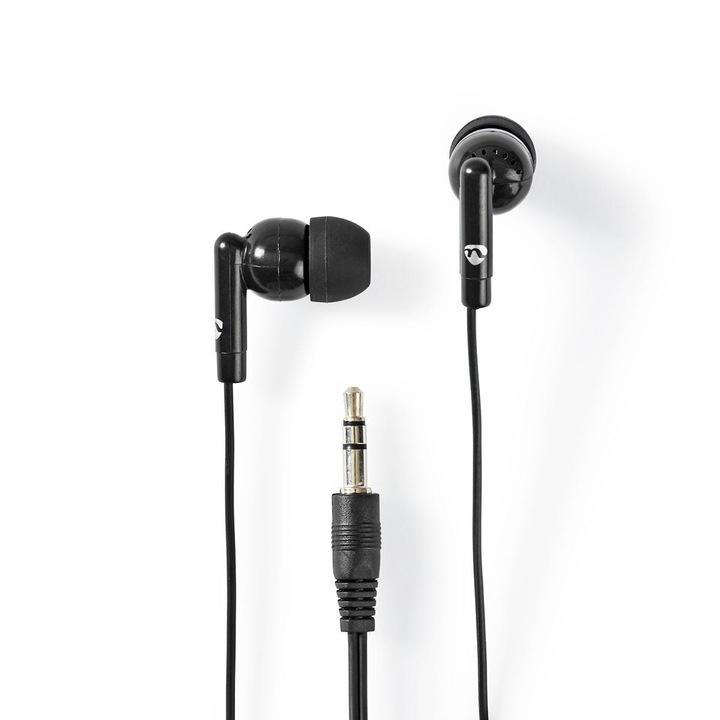 Casti cu fir, Nedis, HPWD1000BK, Negru