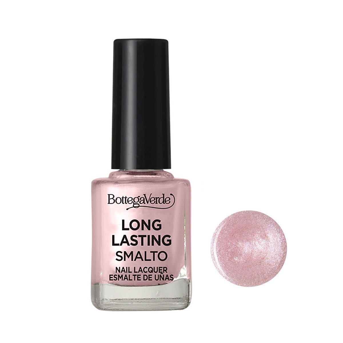 Lac de unghii stralucitor, roz sidefat - Smalto, 10 ML, Bottega Verde