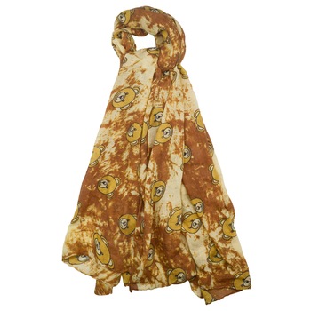 Esarfa Dama 170 x 80 cm, Imprimeu Ursuleti, 80% Bumbac 20% Poliester, Maro Esarfa Dama 170 x 80 cm, Imprimeu Ursuleti, 80% Bumbac 20% Poliester, Maro