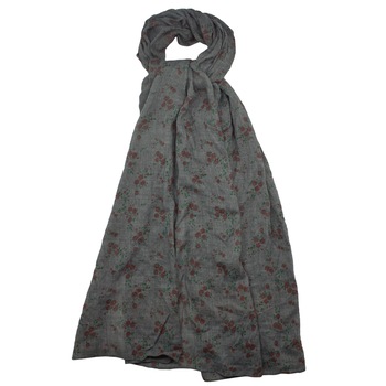 Esarfa Dama 170 x 70 cm, Imprimeu Floral, 80% Bumbac 20% Poliester, Gri Esarfa Dama 170 x 70 cm, Imprimeu Floral, 80% Bumbac 20% Poliester, Gri