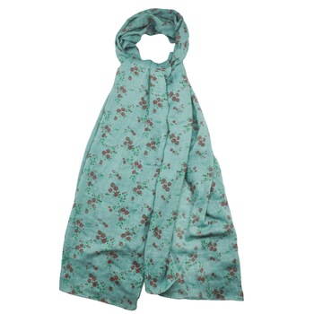Esarfa Dama 170 x 70 cm, Imprimeu Floral, 80% Bumbac 20% Poliester, Albastru Esarfa Dama 170 x 70 cm, Imprimeu Floral, 80% Bumbac 20% Poliester, Albastru