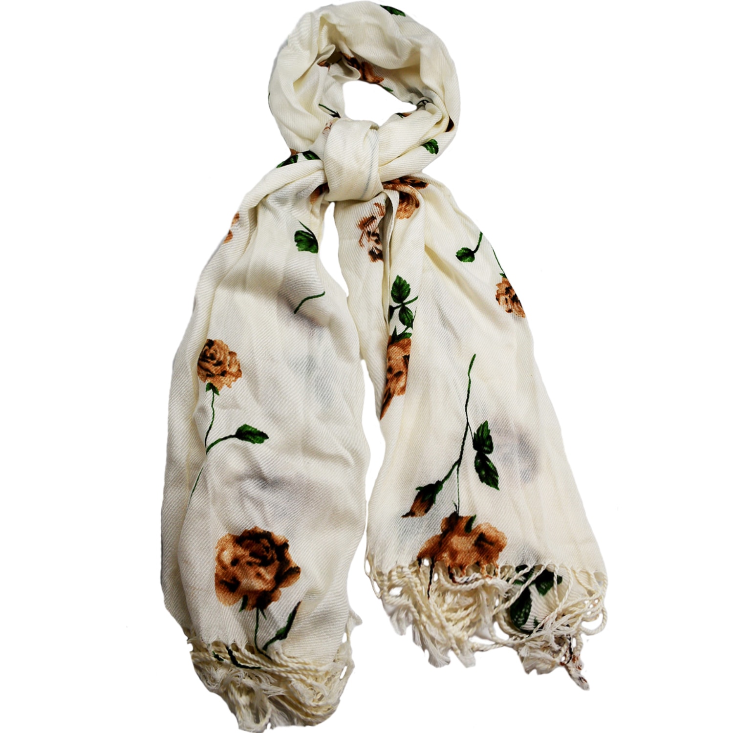 Esarfa Flower 170x65cm, Viscoza/Bumbac, Multicolor