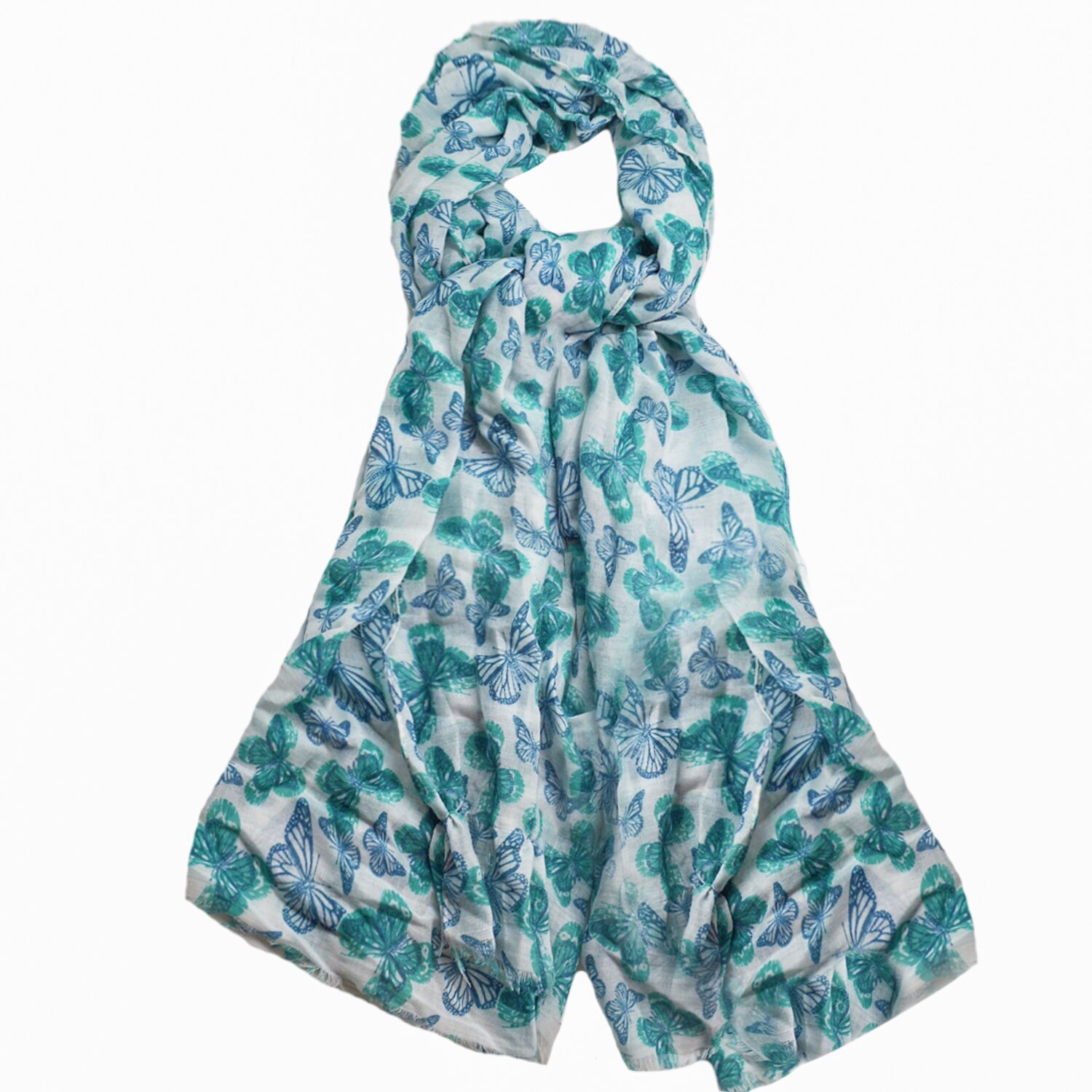 Esarfa Butterfly 170x90cm , 35% Bumbac 65% Poliester, Multicolor