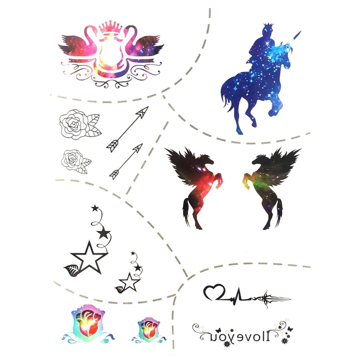 Tatuaj temporar 19 x 14.5 cm,Nevermore® LY048