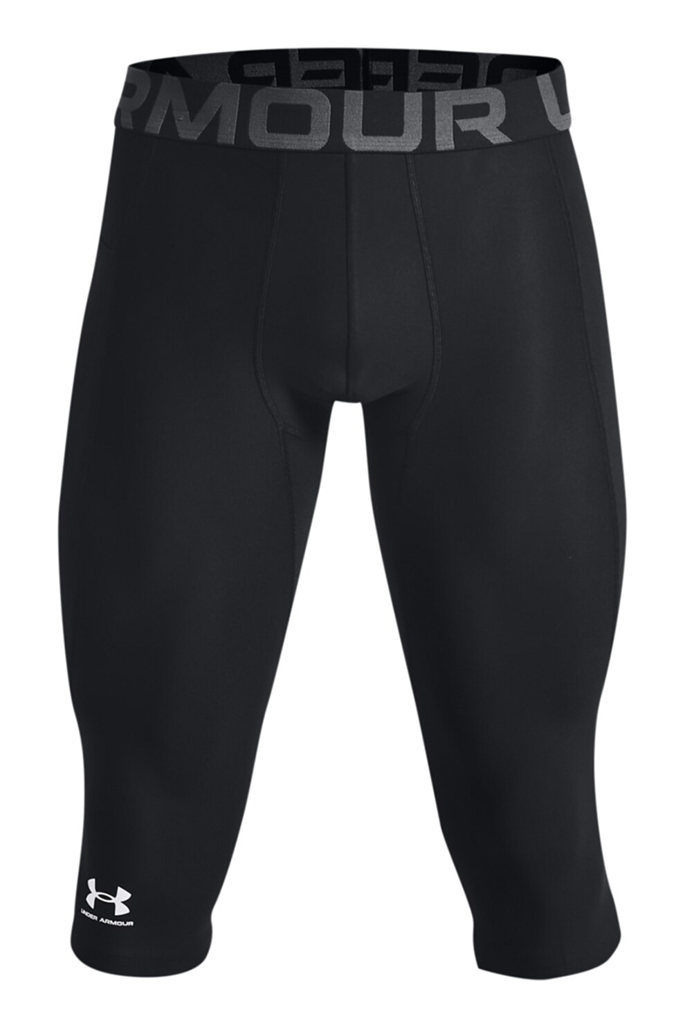 Under Armour, Colanti scurti cu buzunar HeatGear, Negru/Gri inchis