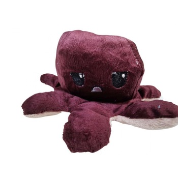 Caracatita reversibila din plus cu fata fericita si fata trista, Flippy, model 1, multicolor Caracatita reversibila din plus cu fata fericita si fata trista, Flippy, model 1, multicolor