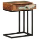 Masa laterala forma U vidaXL, 45 x 30 x 61 cm, lemn masiv reciclat, 8.02 kg 289092