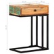 Masa laterala forma U vidaXL, 45 x 30 x 61 cm, lemn masiv reciclat, 8.02 kg 289092