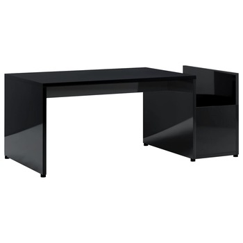 Masuta de cafea vidaXL, PAL extralucios, 90 x 45 x 35 cm, Negru Masuta de cafea vidaXL, PAL extralucios, 90 x 45 x 35 cm, Negru