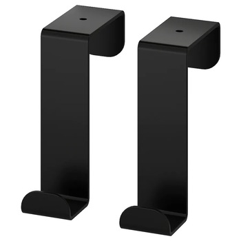 Set 2 bucati carlig/organizator pentru depozitare pe usa, otel, negru, 6x2 cm Set 2 bucati carlig/organizator pentru depozitare pe usa, otel, negru, 6x2 cm