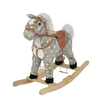 Balansoar din plus cu melodii NOVOKIDS ™ StarHorse Dulcineea XXL , Multifunctional, Platforma din lemn masiv, Miscare a cozii si gurii calutului, Dimensiuni 75x35x65 cm, Max 50 kg, Model Calut , Gri Balansoar din plus cu melodii NOVOKIDS ™ StarHorse Dulcineea XXL , Multifunctional, Platforma din lemn masiv, Miscare a cozii si gurii calutului, Dimensiuni 75x35x65 cm, Max 50 kg, Model Calut , Gri