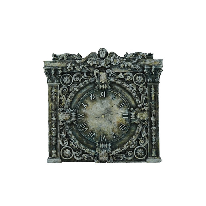 Ceas de perete, 40x40 cm, lemn masiv