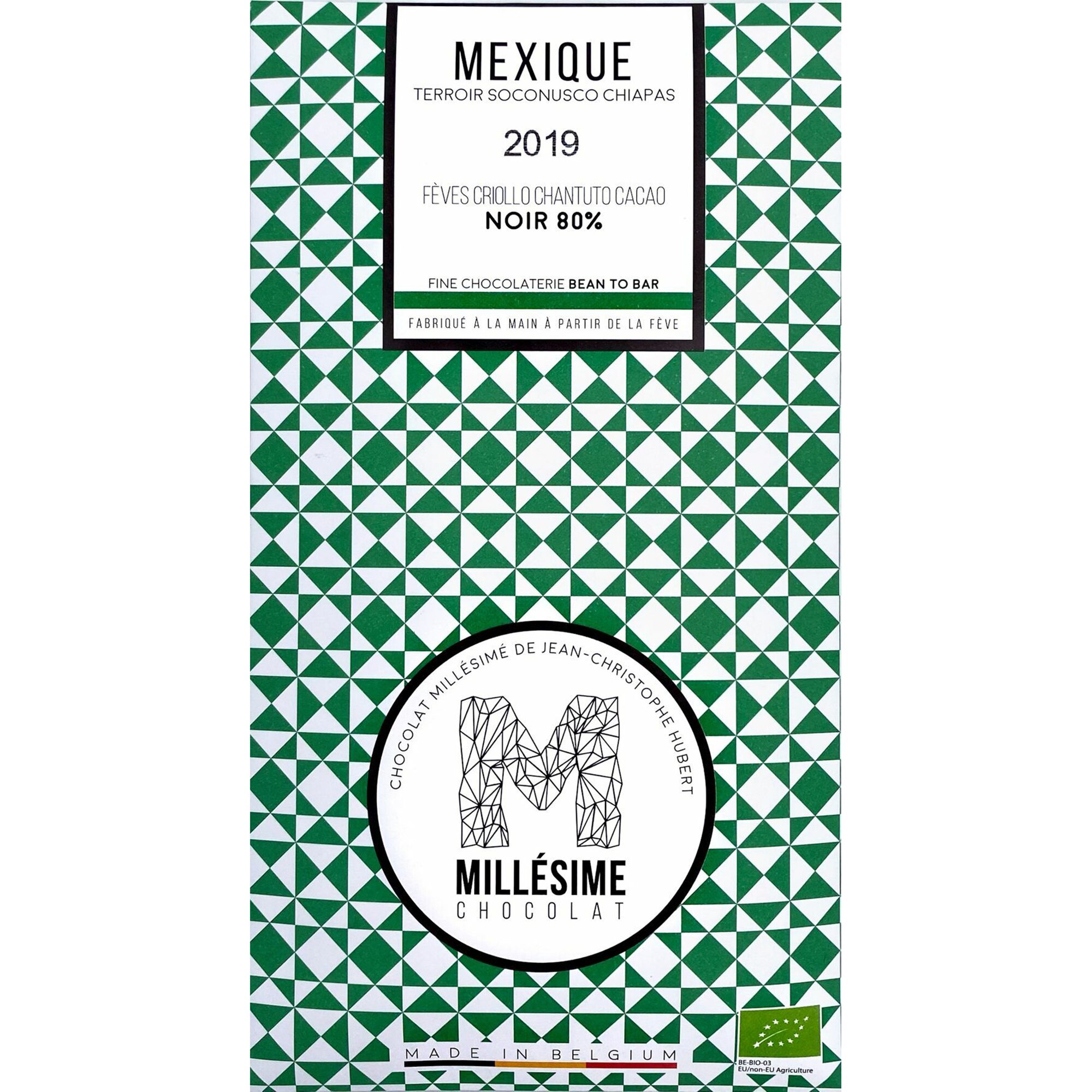 Ciocolata neagra 80% belgiana artizanala Mexique bio Millesime Chocolat, 70g