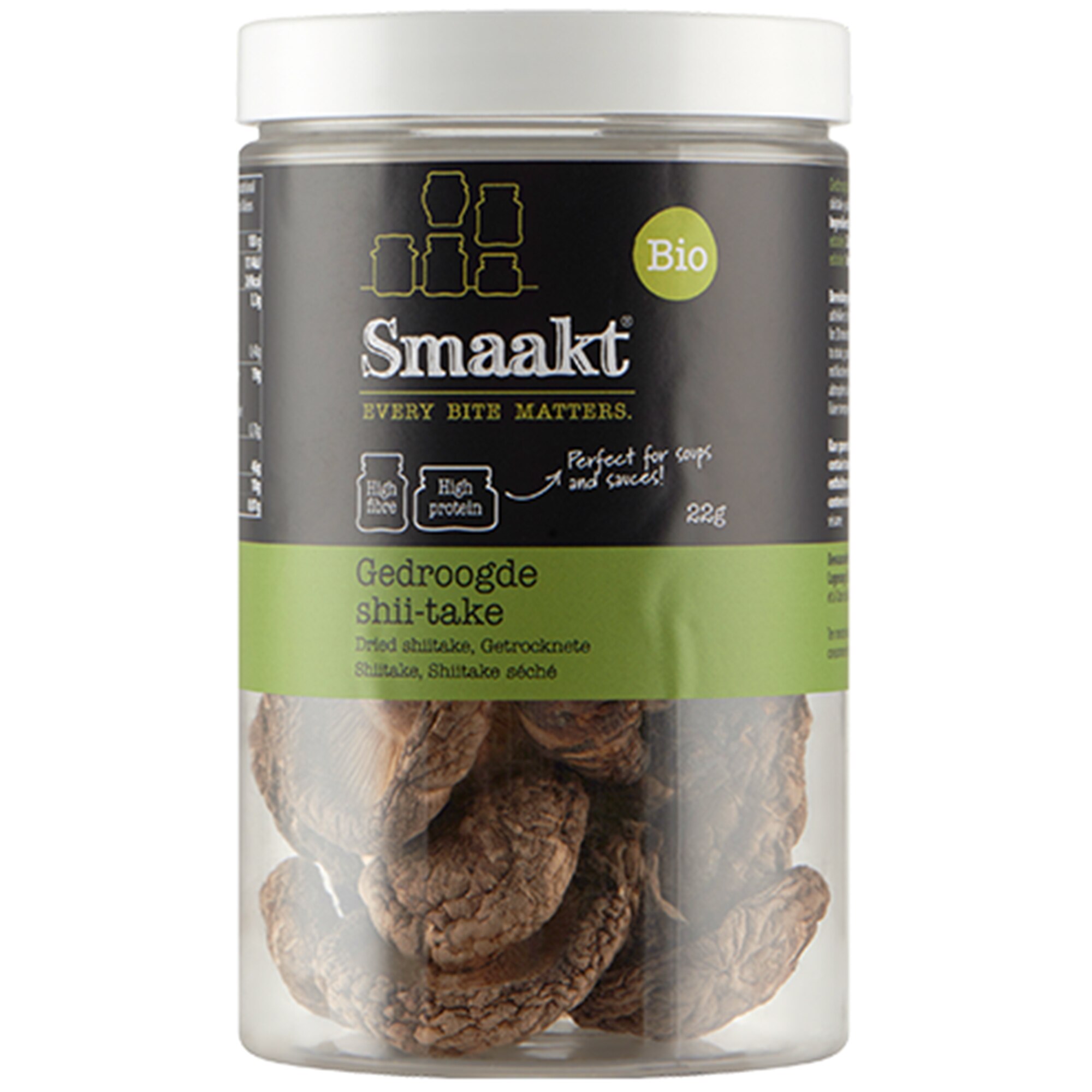 Ciuperci uscate shiitake bio Smaakt, 22g
