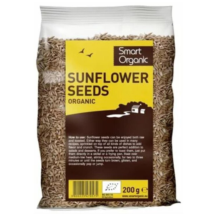 Seminte de floarea soarelui raw bio Smart Organic, 250g