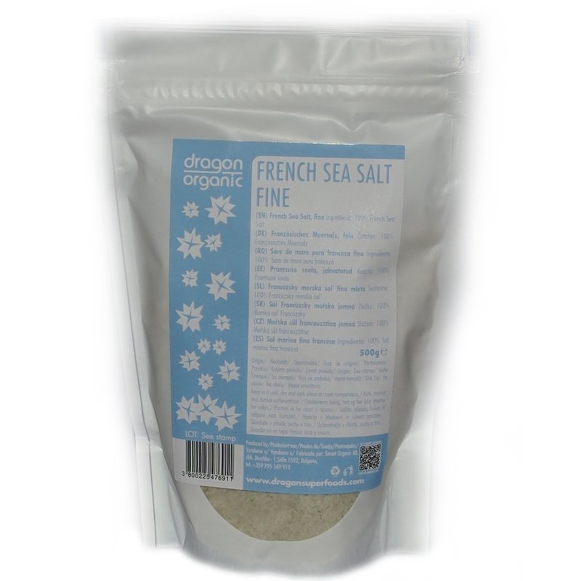 Sare pura de mare franceza fina Smart Organic, 500g