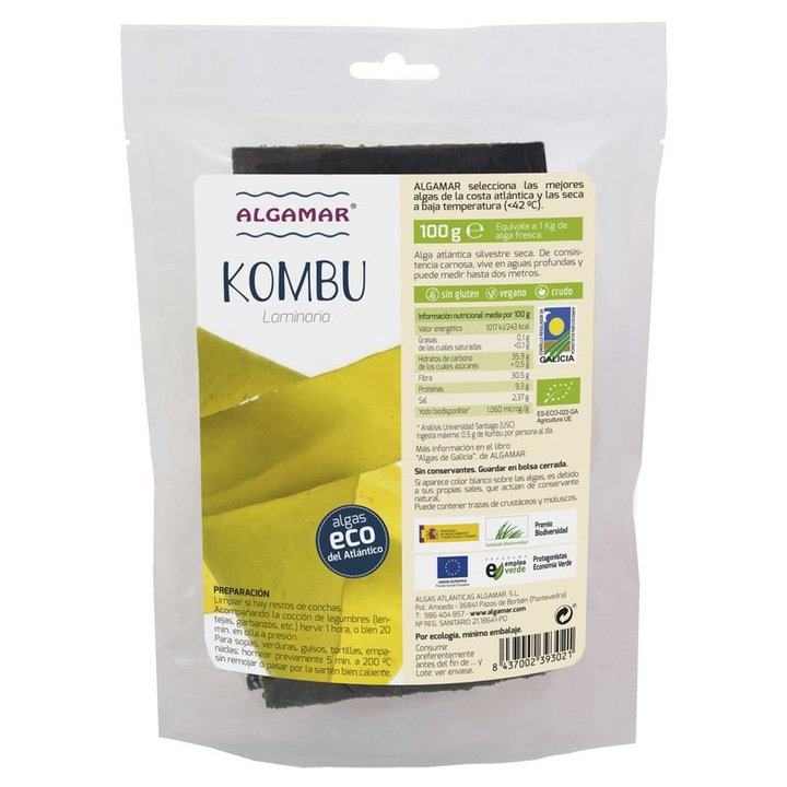 Alge marine kombu bio Algamar, 100g