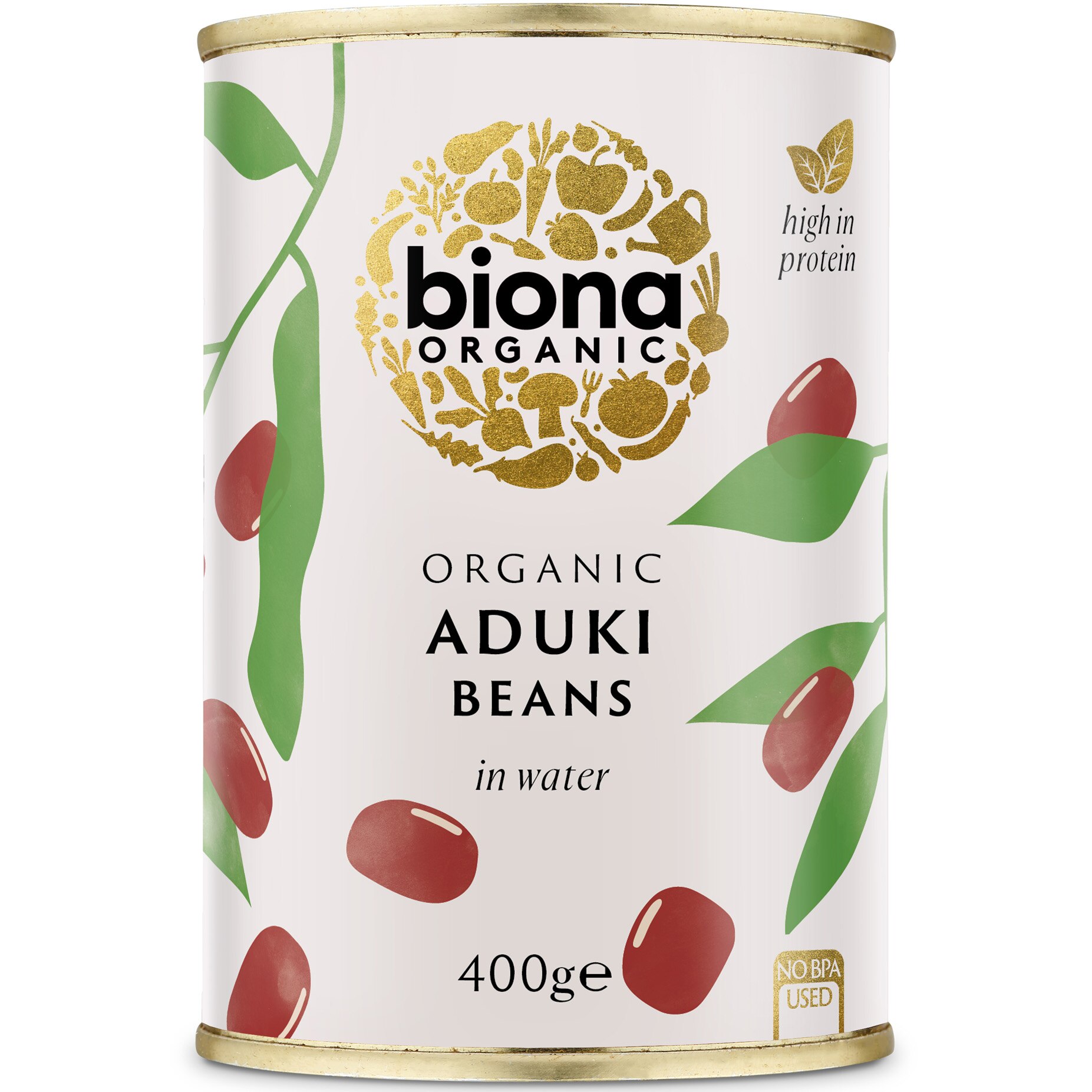 Fasole azuki boabe conserva bio Biona, 400g