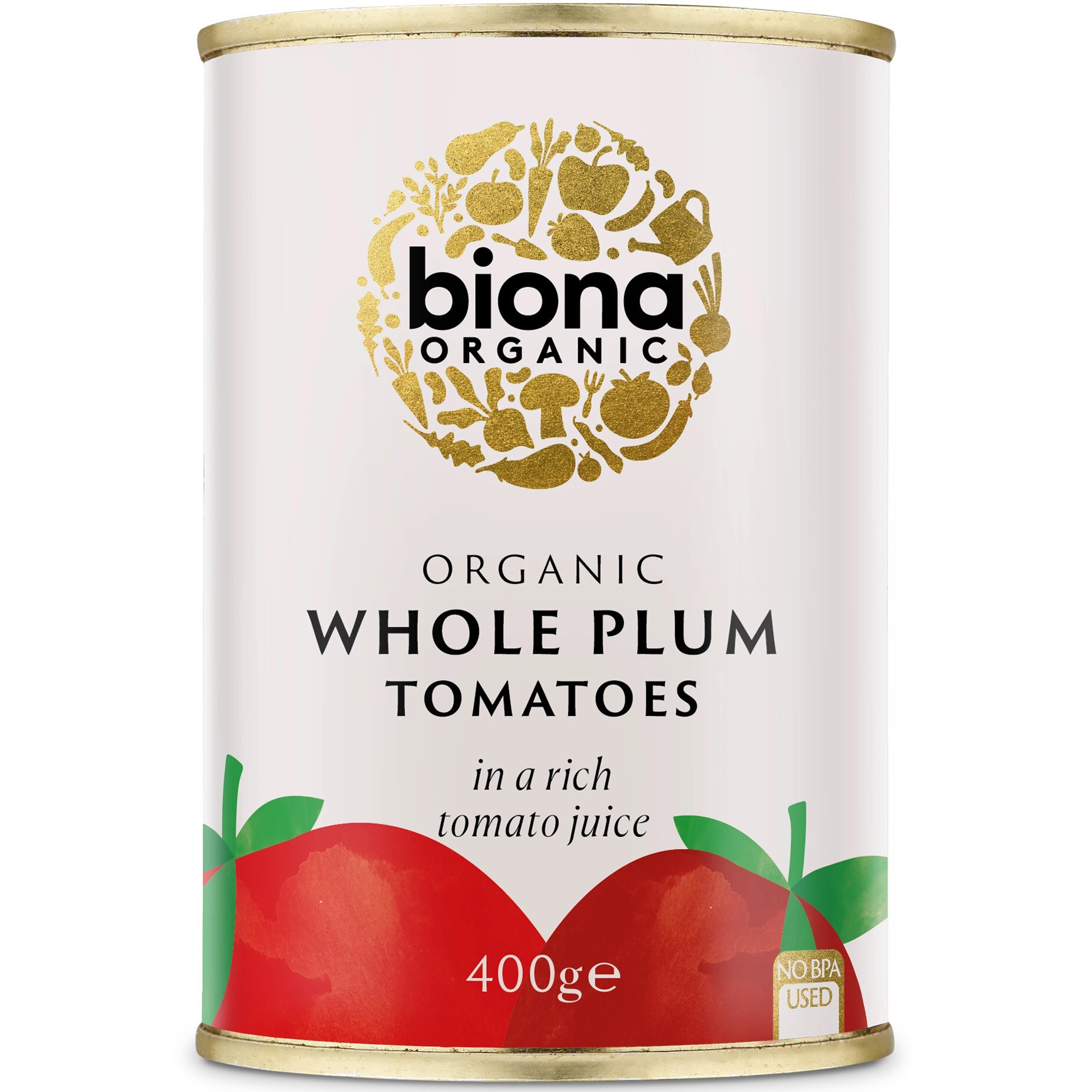 Rosii intregi la conserva bio Biona, 400g