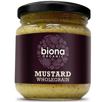 Mustar cu boabe integrale bio Biona, 200g Mustar cu boabe integrale bio Biona, 200g