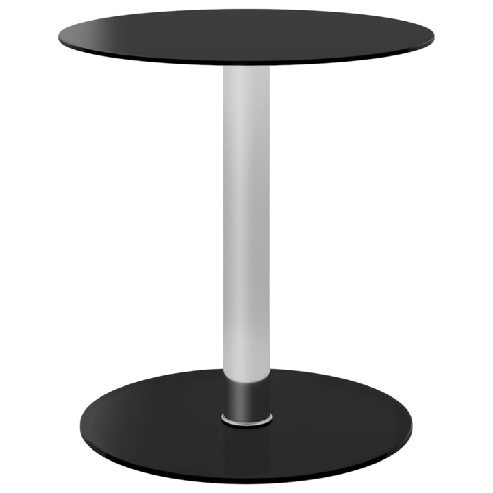 Mаса За Кафе vidaXL, Стъкло, Черен, 40 х 50 см