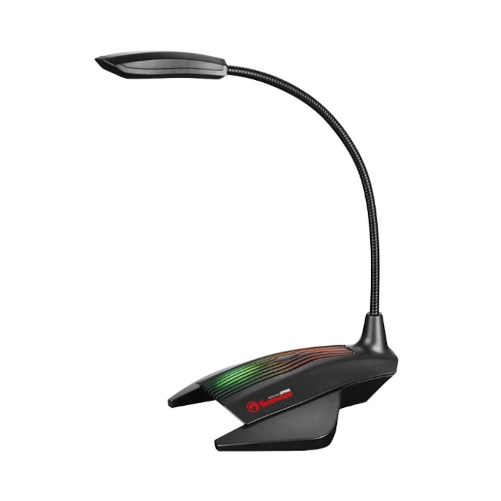 Микрофон Marvo MIC01, За компютър, Геймърски, Черен, RGB Подсветка