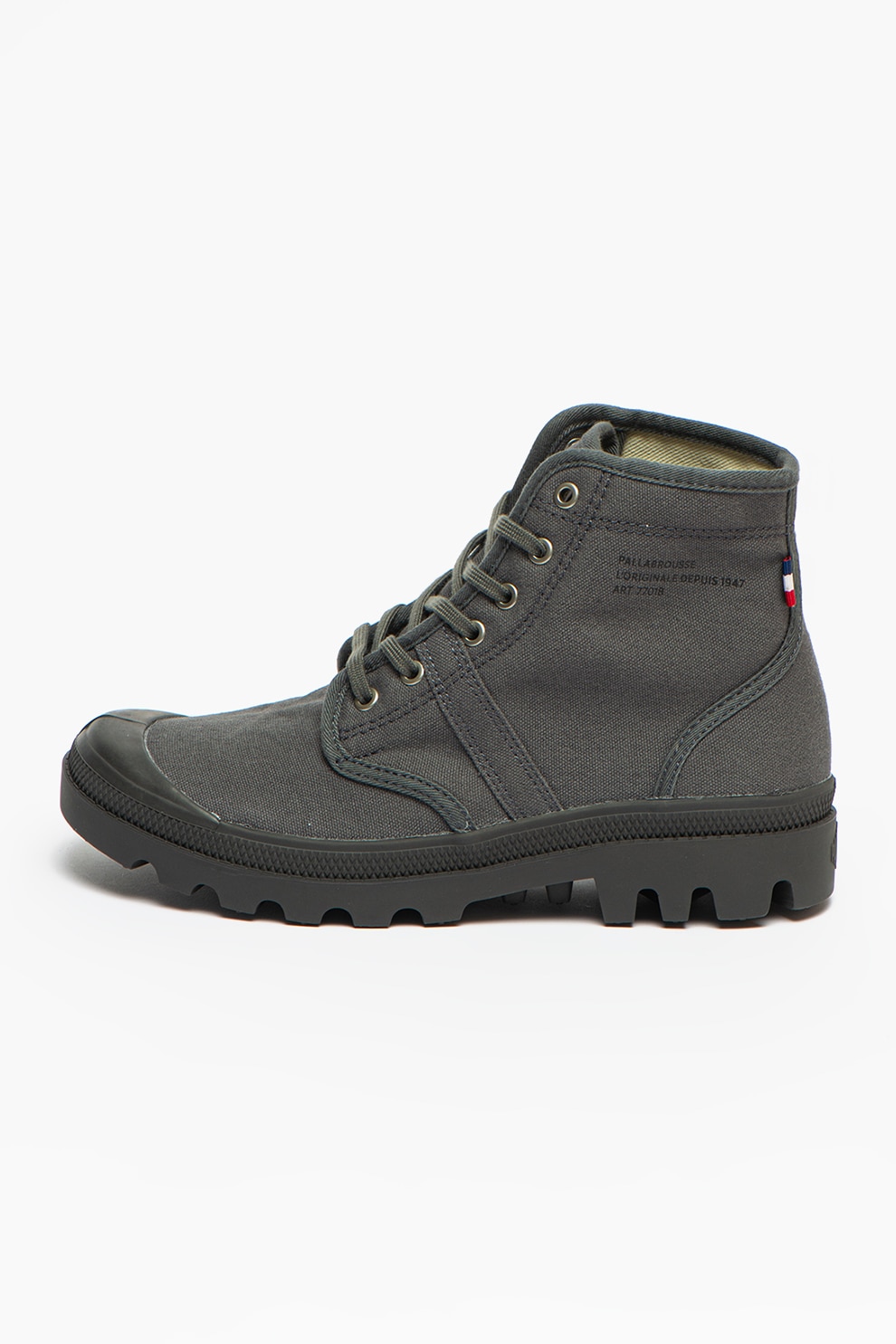 Palladium, Tenisi unisex inalti cu logo, Gri inchis