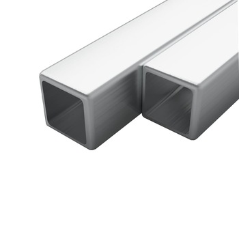 Set 2 baghete/tuburi metalice, vidaXL, Otel inoxidabil, 15 x 15 x 1,9 mm, V2A, 197 cm, Argintiu Set 2 baghete/tuburi metalice, vidaXL, Otel inoxidabil, 15 x 15 x 1,9 mm, V2A, 197 cm, Argintiu