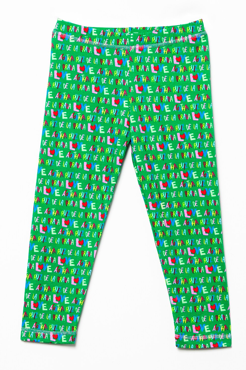 Agatha Ruiz de la Prada, Pantaloni cu imprimeu si talie elastica, Verde/Albastru/Rosu