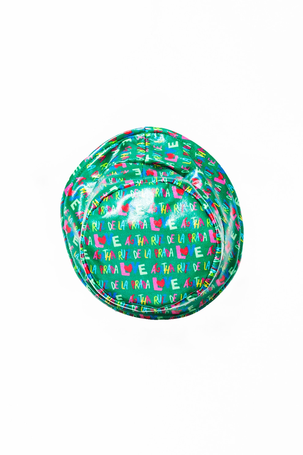 Agatha Ruiz de la Prada, Palarie bucket cu imprimeu logo, Verde/Roz/Albastru