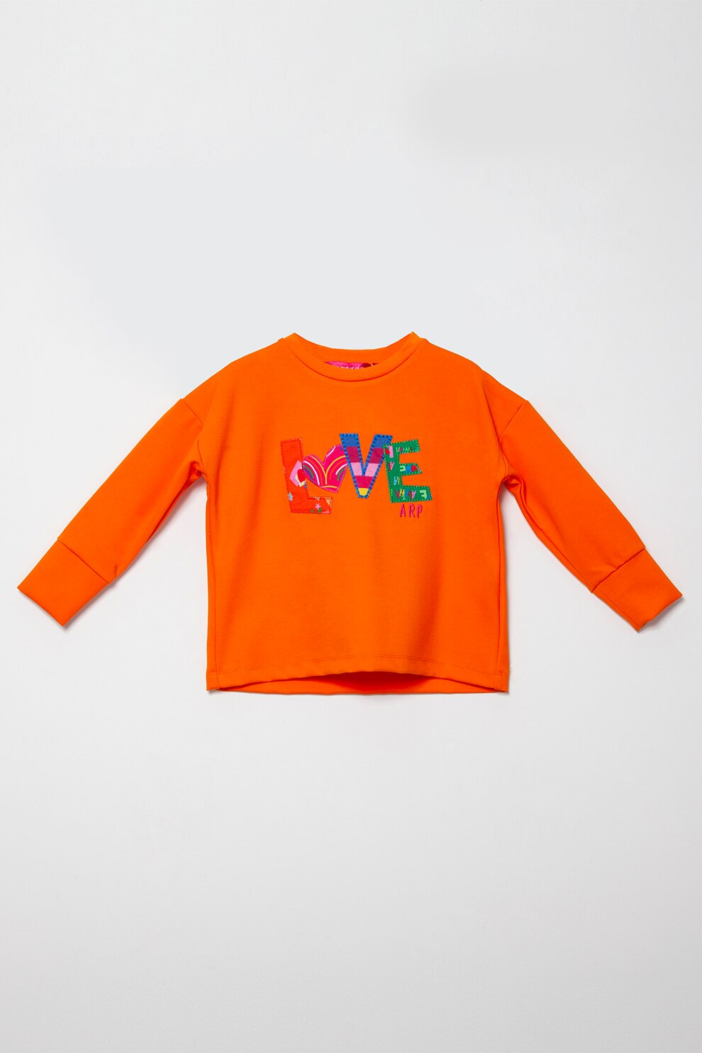 Agatha Ruiz de la Prada, Bluza cu broderie contrastanta, Portocaliu/Verde