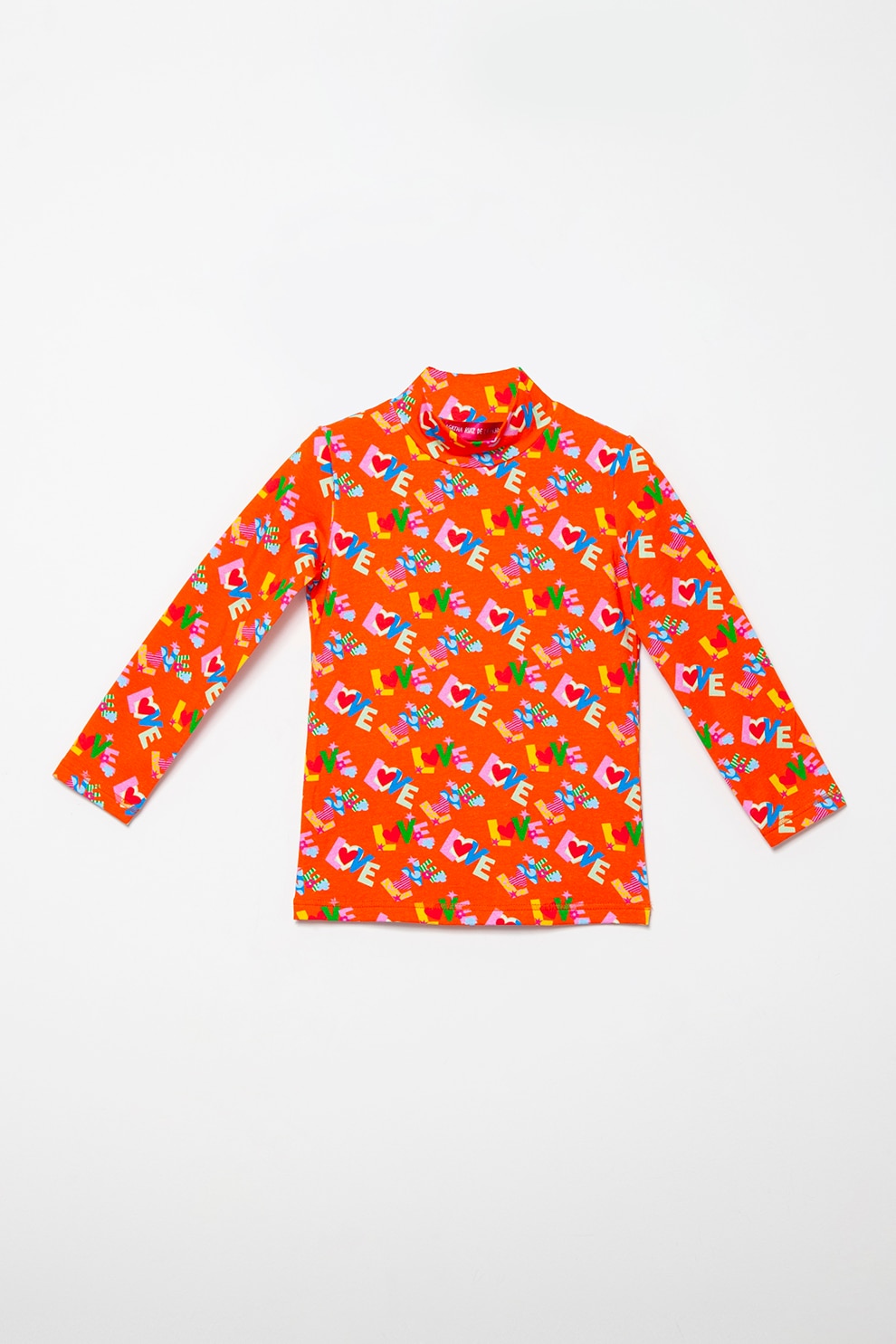 Agatha Ruiz de la Prada, Bluza cu model grafic si guler, Oranj/Roz/Albastru