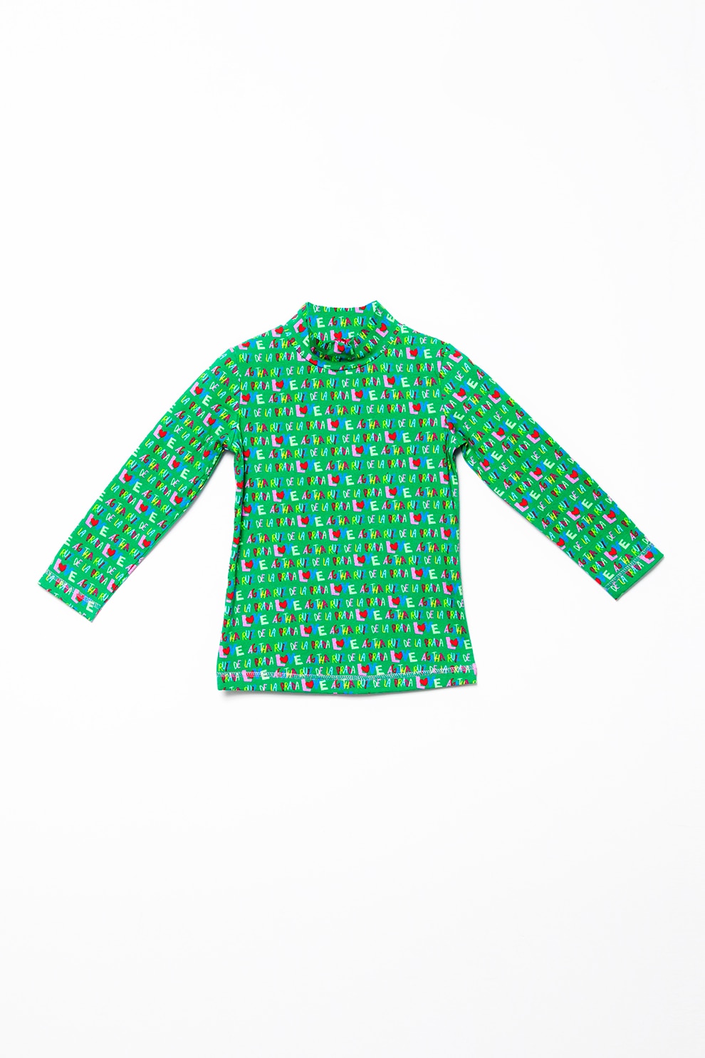 Agatha Ruiz de la Prada, Bluza cu model grafic si text, Verde/Roz/Albastru