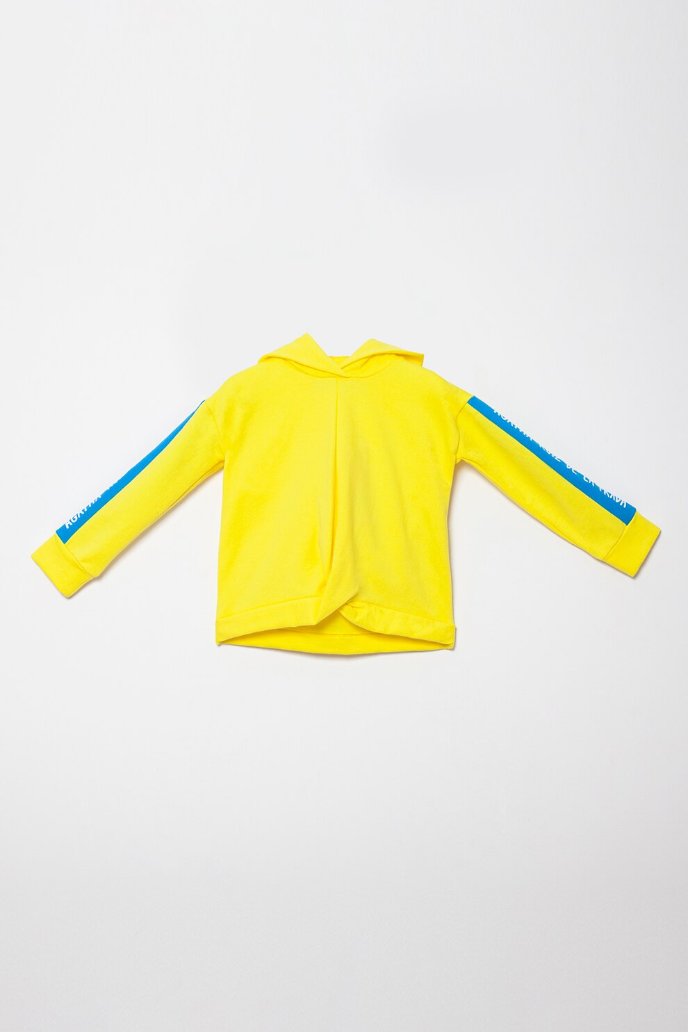 Agatha Ruiz de la Prada, Hanorac cu imprimeu text si maneci contrastante, Galben/Albastru
