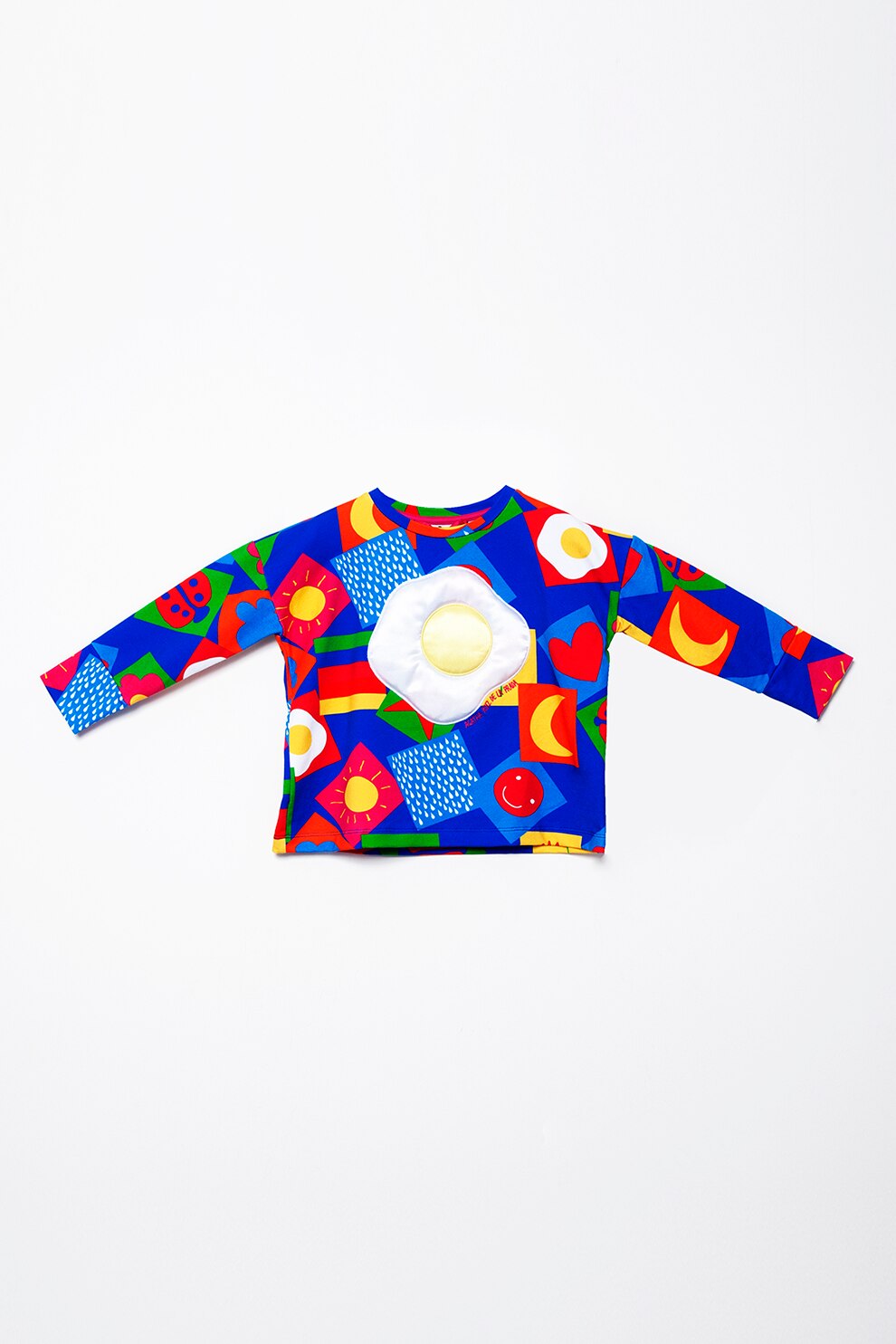 Agatha Ruiz de la Prada, Bluza cu imprimeu si aplicatie frontala, Albastru/Rosu/Alb