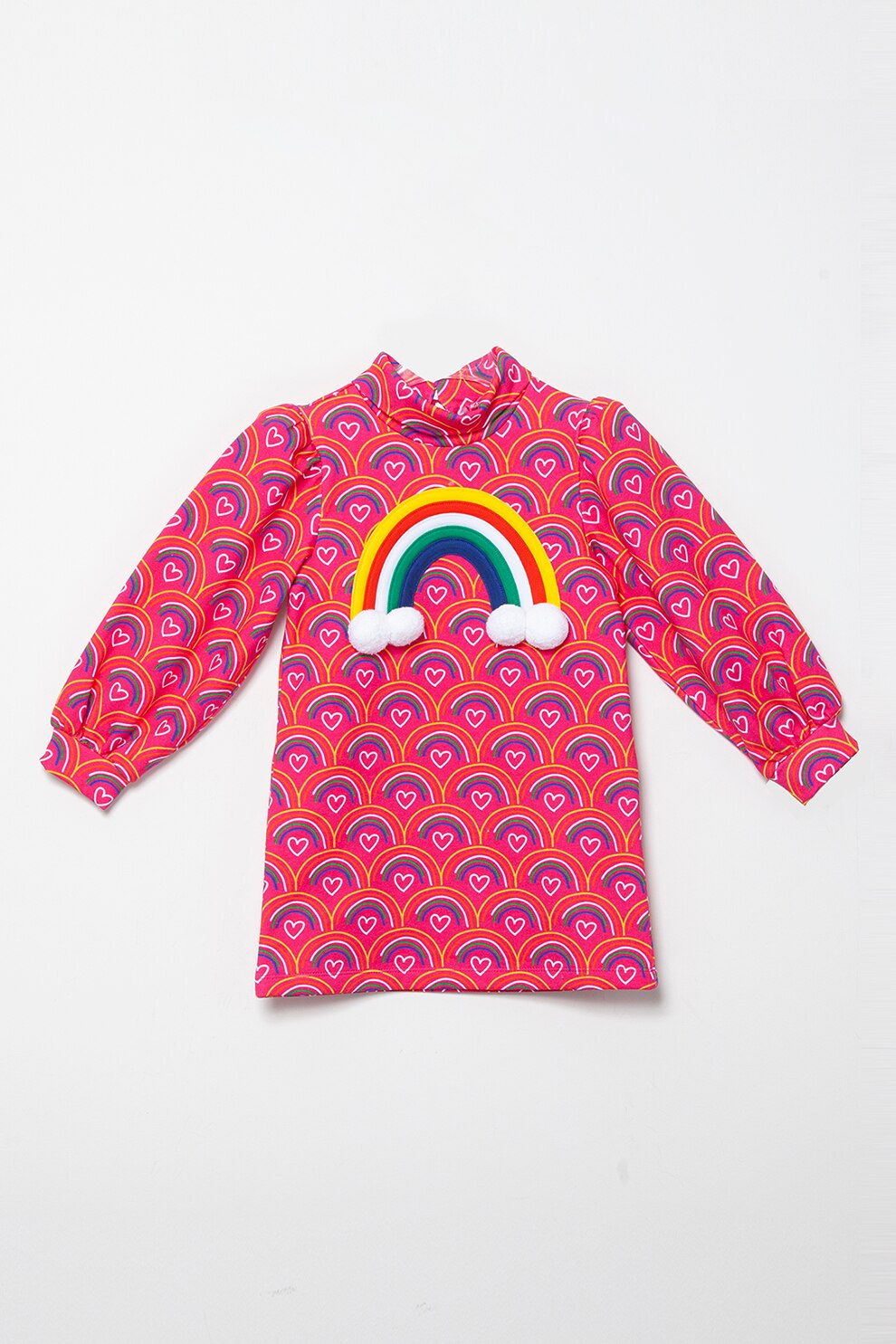 Agatha Ruiz de la Prada, Rochie cu maneci bufante si aplicatie grafica, Multicolora