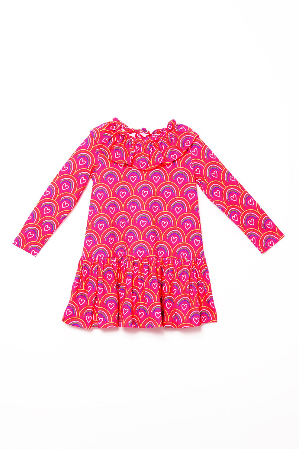 Agatha Ruiz de la Prada, Rochie evazata cu imprimeu cu inimi, Multicolora