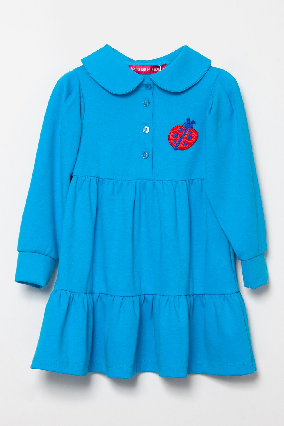 Agatha Ruiz de la Prada, Rochie evazata cu guler Peter Pan, Turcoaz