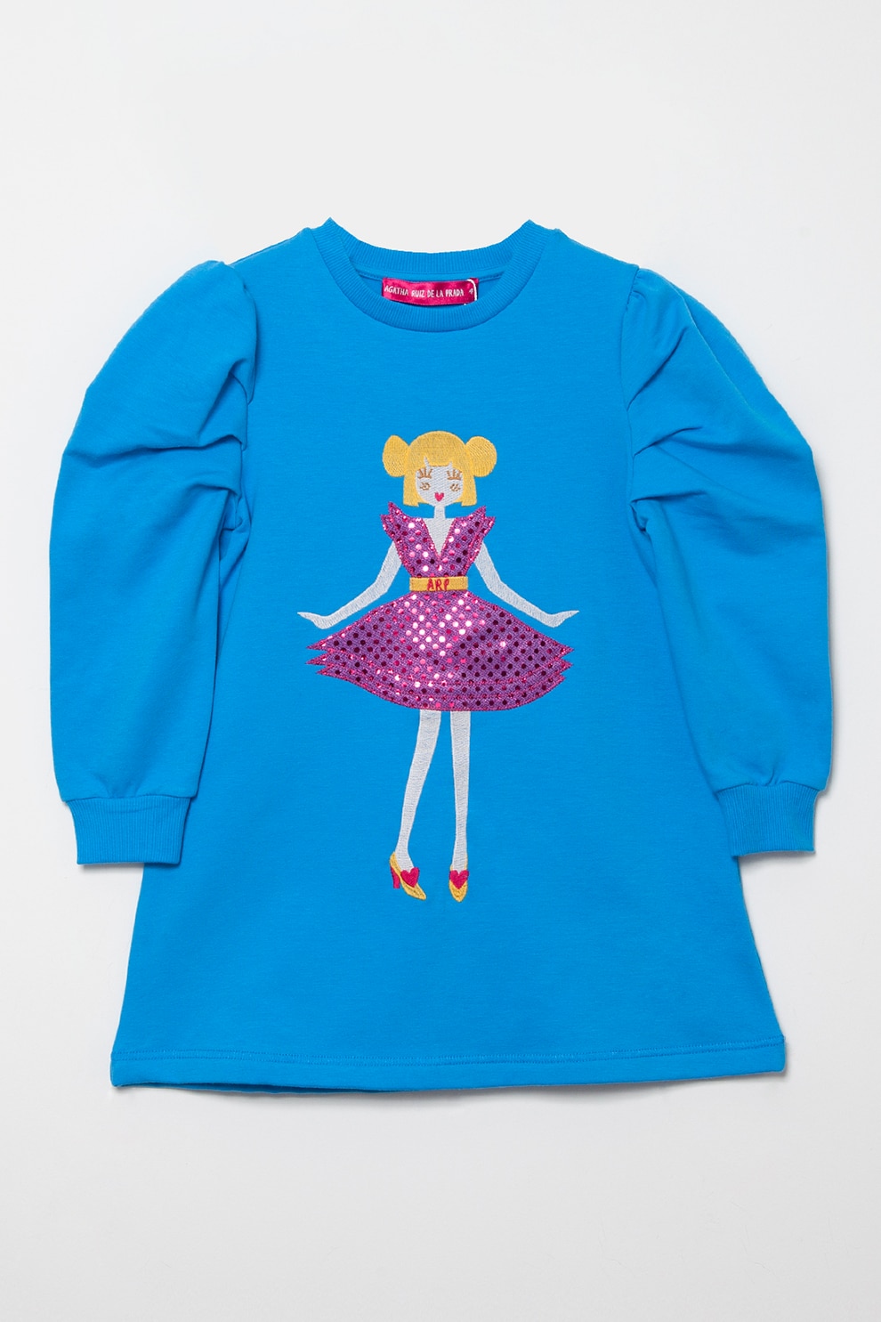 Agatha Ruiz de la Prada, Rochie sport cu maneci bufante, Turcoaz/Violet