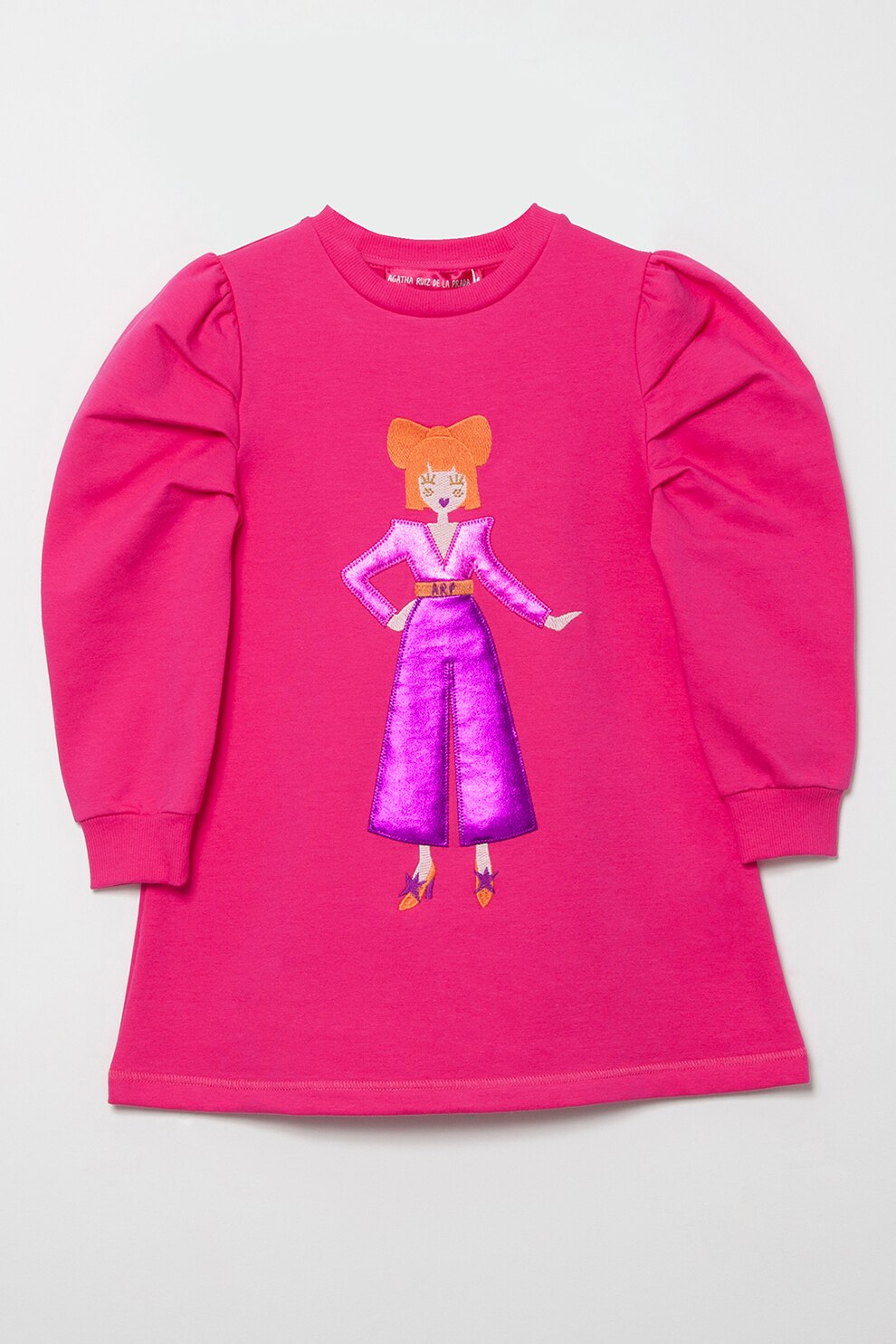 Agatha Ruiz de la Prada, Rochie sport cu maneci bufante, Fucsia/Violet