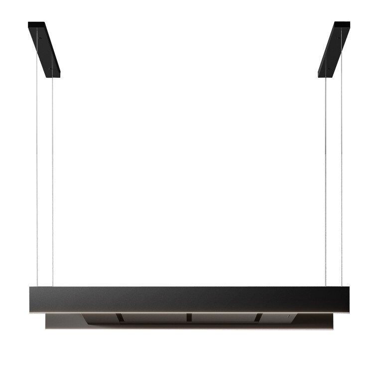 Hota insula Falmec Light, L=120 cm, Filtru Carbon Zeo, Varianta Negru Mat