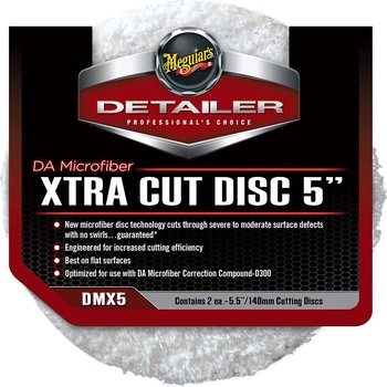Set 2 bucati burete polish cu microfibra Meguiar's pentru masina de polish, extra abraziv , 5 Set 2 bucati burete polish cu microfibra Meguiar's pentru masina de polish, extra abraziv , 5