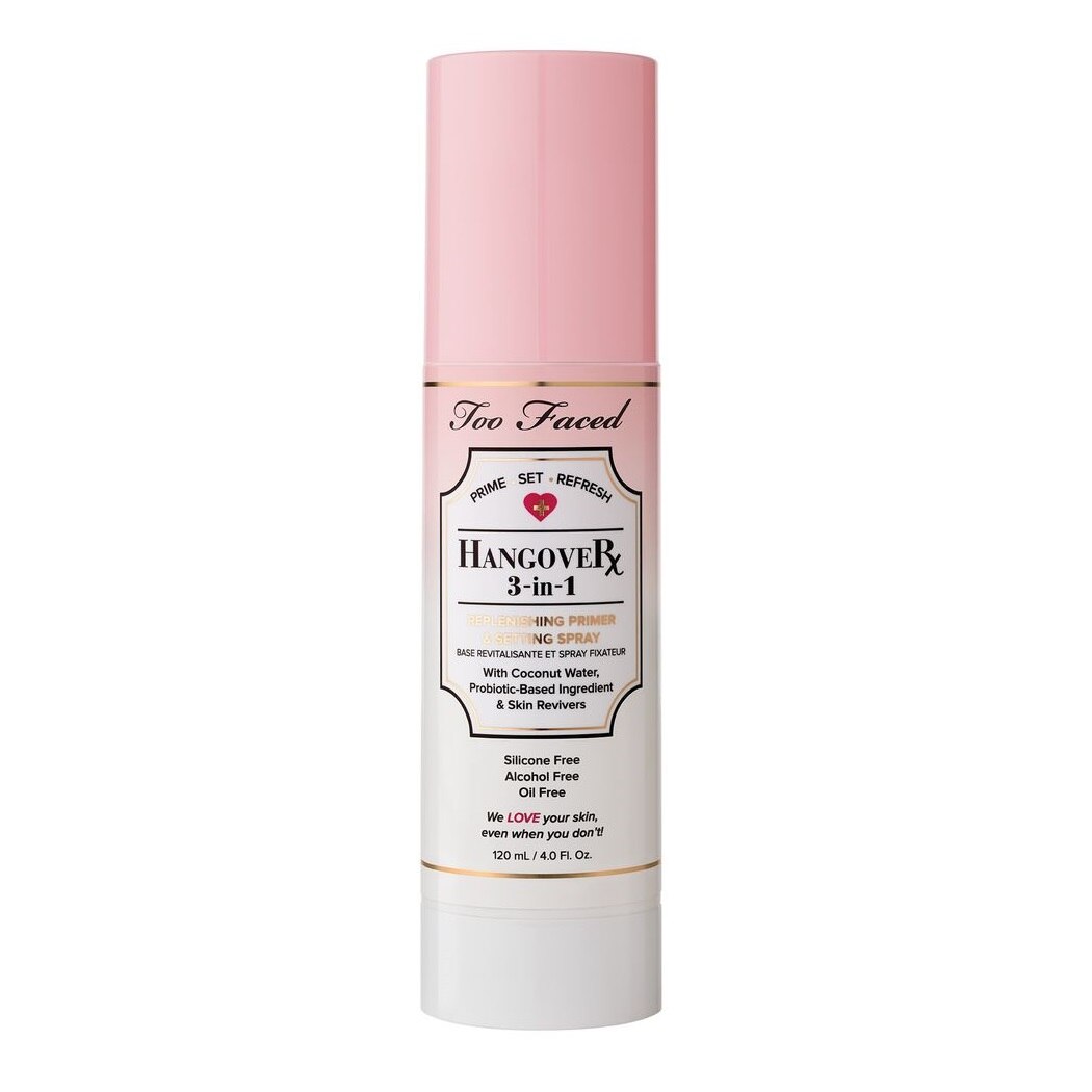 Baza de machiaj Too Faced Hangover RX 3-in-1 Replenishing Primer Setting Travel Spray, 30 ml