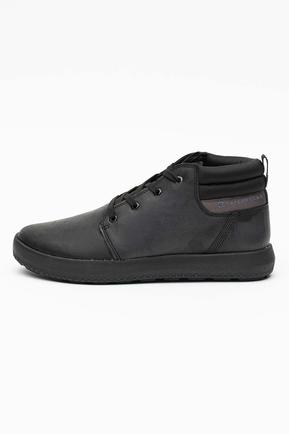 CAT, Pantofi sport mid-cut de piele peliculizata Proxy, Negru