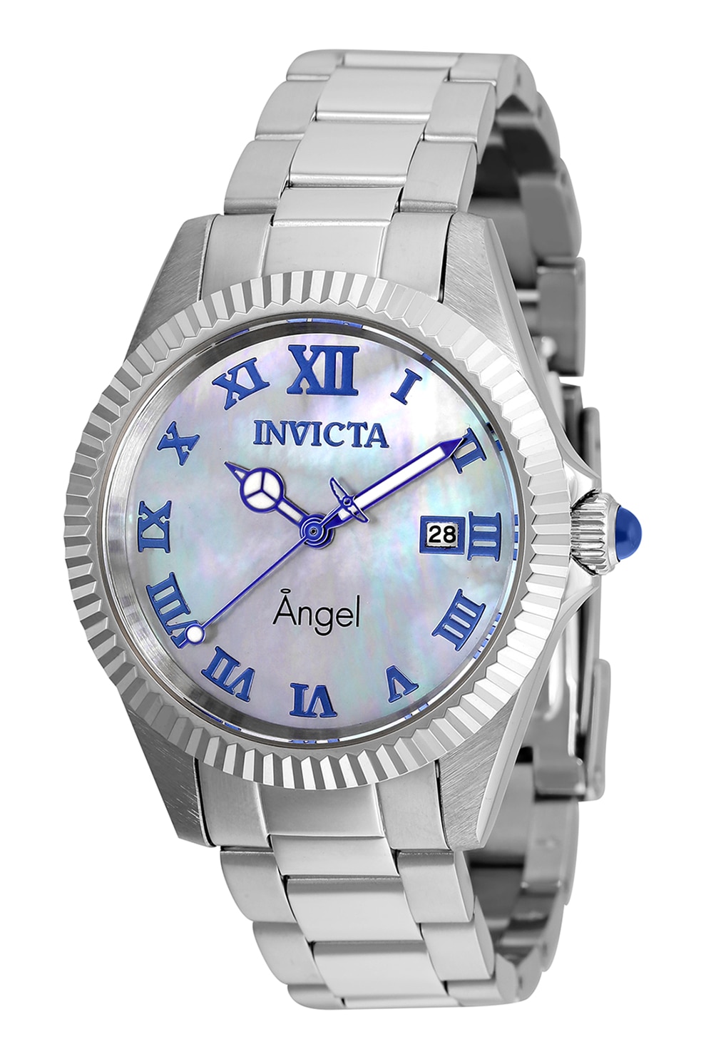 Invicta, Ceas analog cu cadran Mother of Pearl, Argintiu
