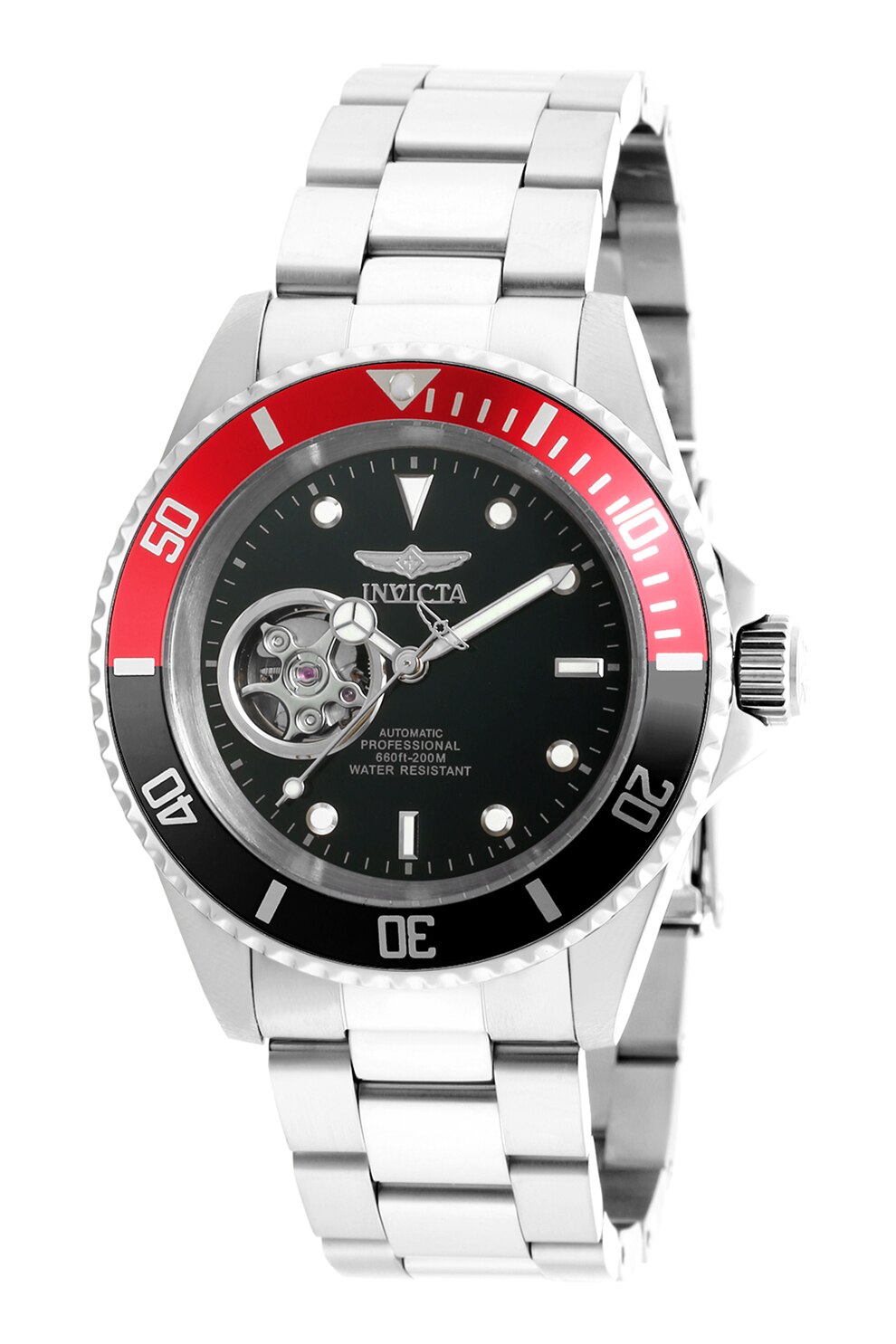 Invicta, Ceas automatic cu bratara metalica, Argintiu