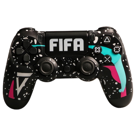 Controller Wireless Gamepad, Vibratii Dubla, compatibil cu PS4/PS4 Slim/PS4 Pro/PC/Televizor, OUYLAF, Negru