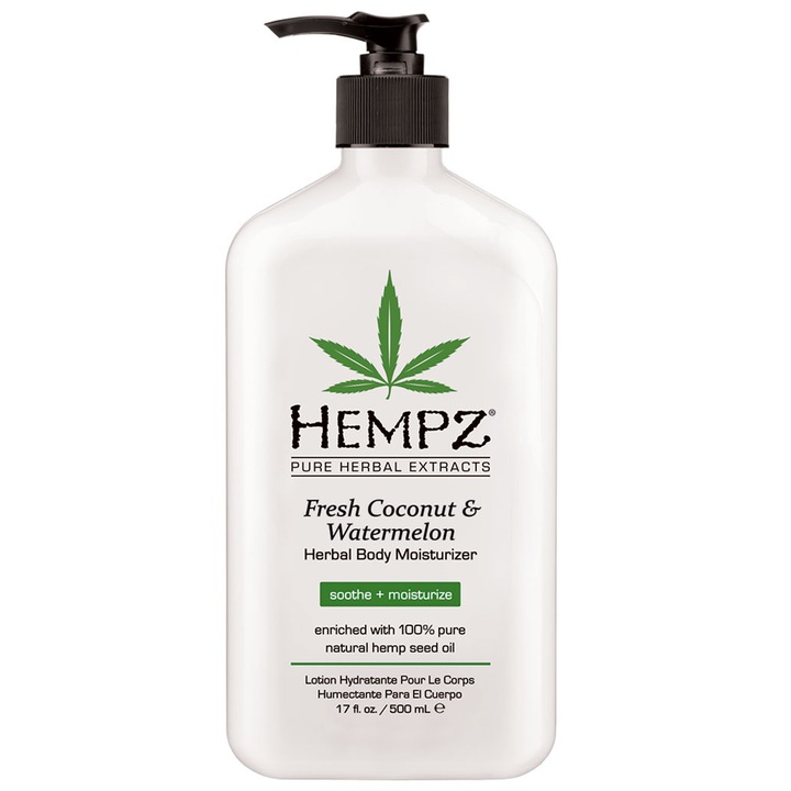 Hempz Fresh Testápoló krém, kókusz és görögdinnye, 500 ml